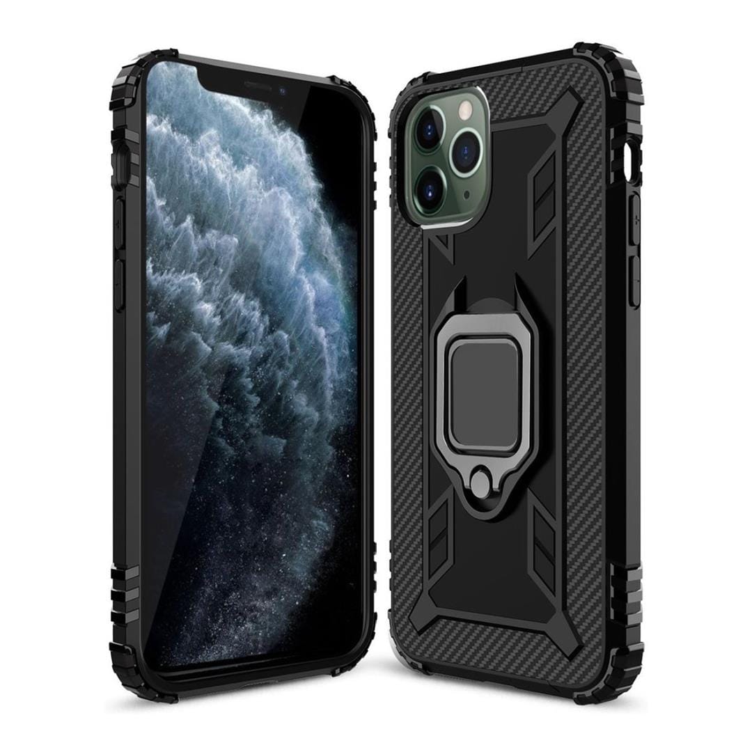 Tuff-Luv Rugged Armour Shield Case and Stand for Apple iPhone 12 and Pro Black MF3340
