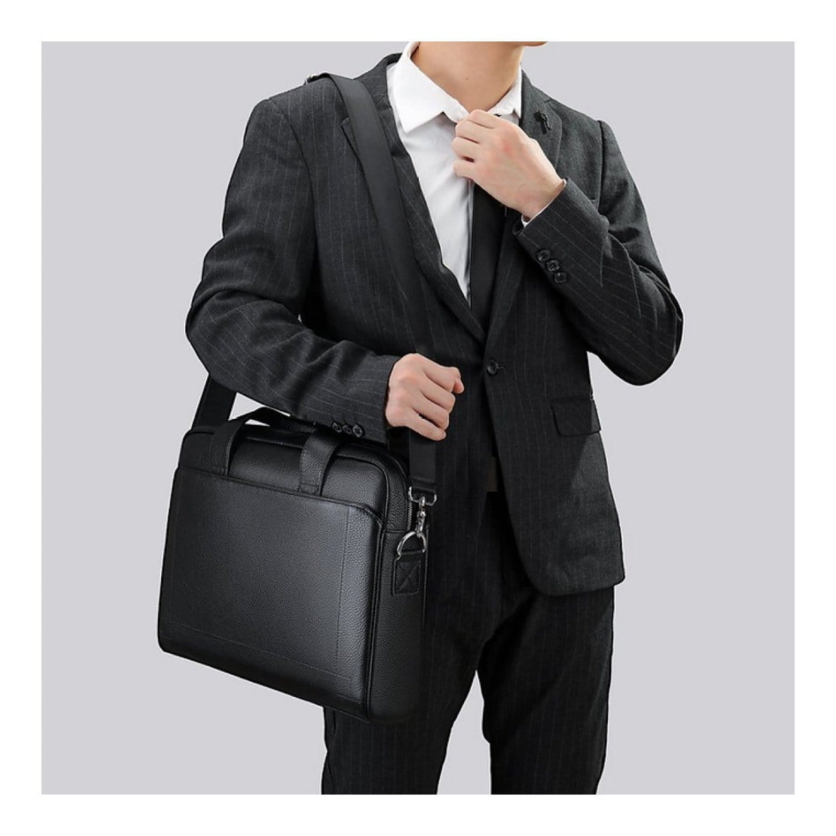 Tuff-Luv 14-inch Premium Genuine Leather Notebook Bag MF3600BL