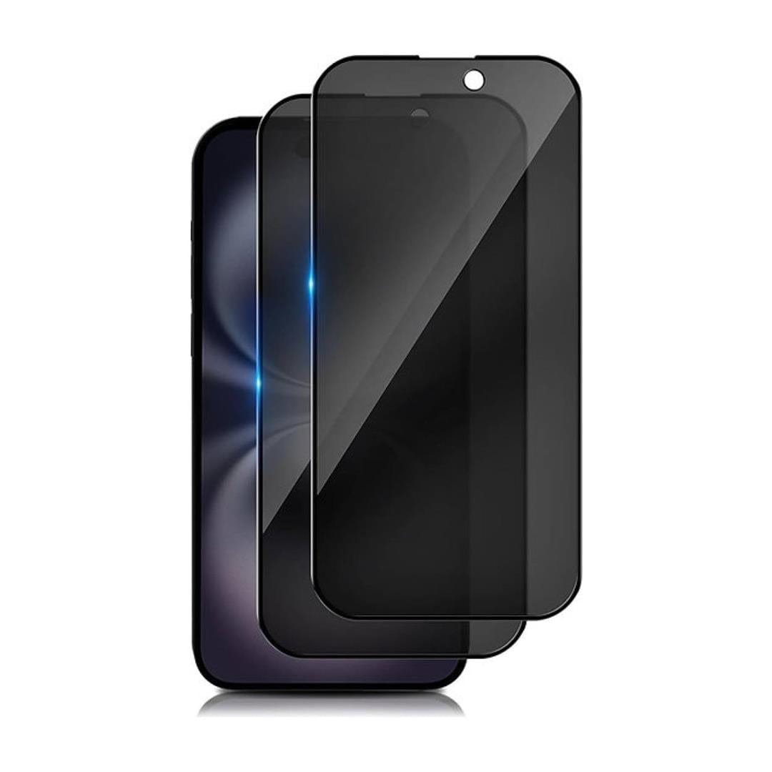 Tuff-Luv 2.5D Tempered Privacy Filter Glass for Apple iPhone 16 Plus Dark MF3672