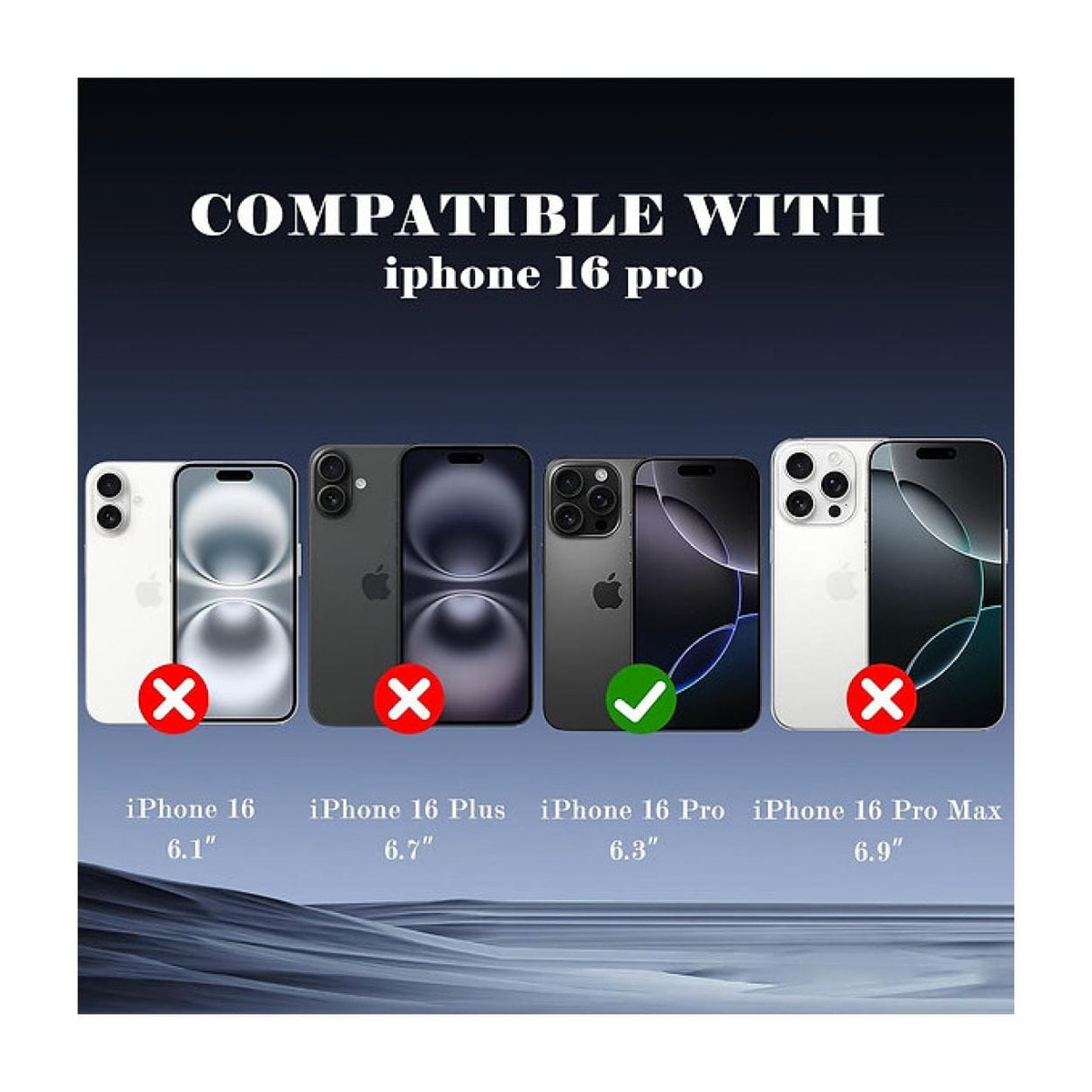 Tuff-Luv 2.5D Tempered Privacy Filter Glass for Apple iPhone 16 Pro Max Dark MF3673