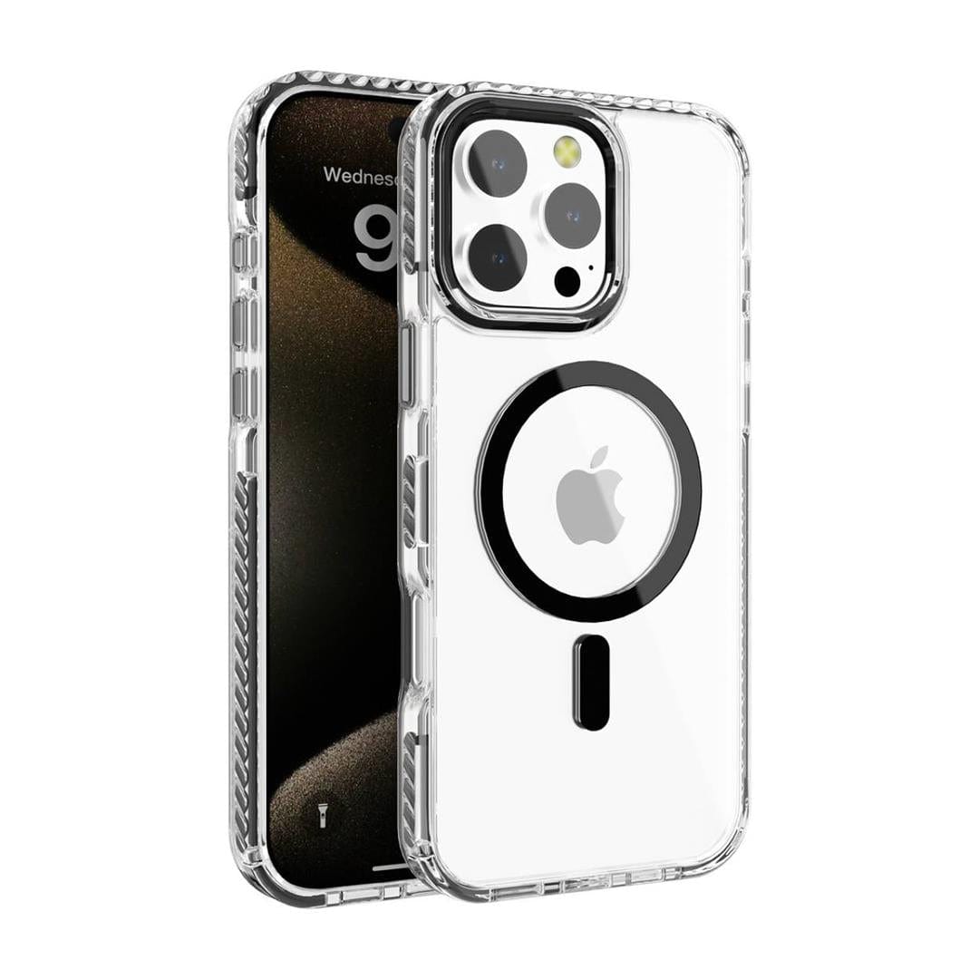 Tuff-Luv Tough Acrylic 2-Tone Magnetic MagSafe Case for Apple iPhone 16 Pro Max Black MF3701