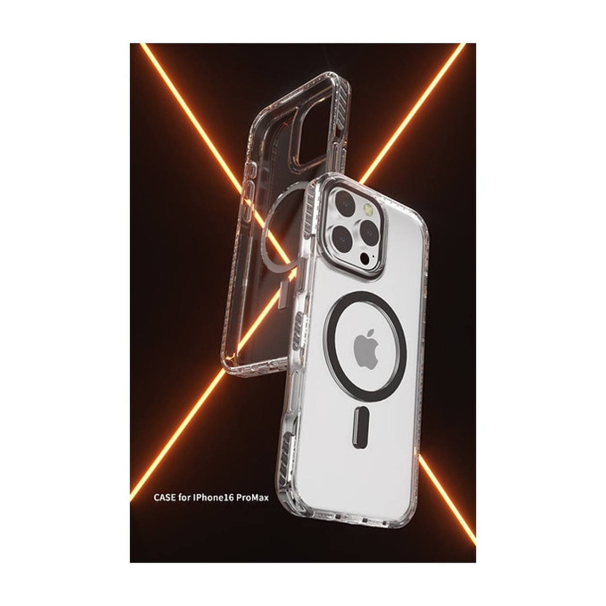 Tuff-Luv Tough Acrylic 2-Tone Magnetic MagSafe Case for Apple iPhone 16 Pro Max Black MF3701