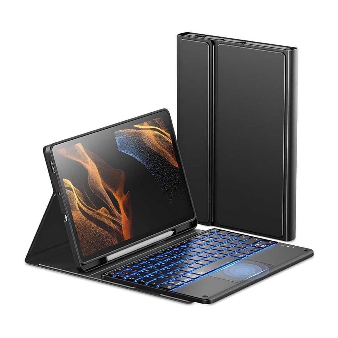 Tuff-Luv Bluetooth Keyboard Case with Backlit Keys for Samsung Tab S6 Lite Black MF3723