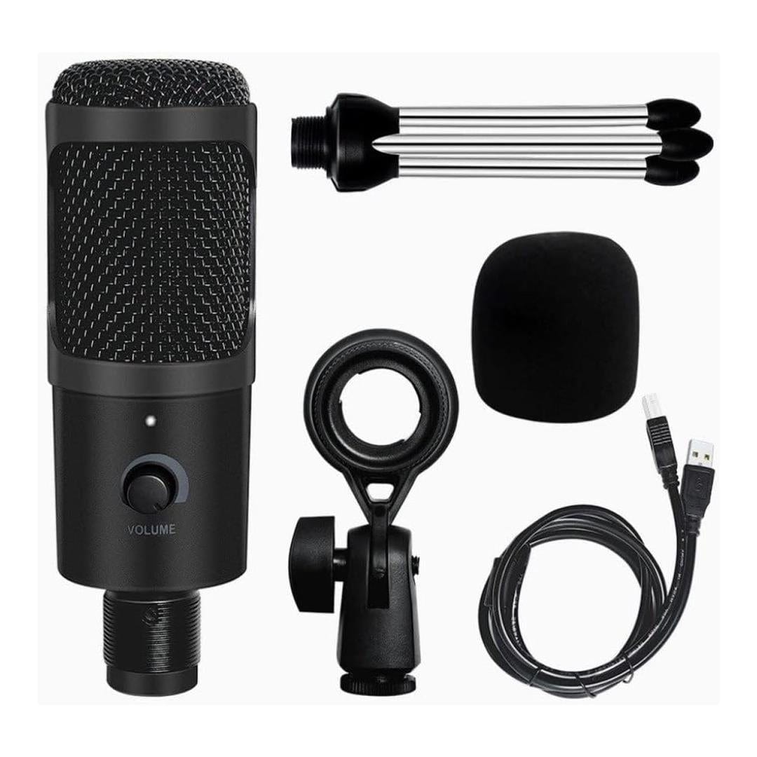 Tuff-Luv MF3850 Wired Condenser Microphone with Tripod Black