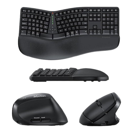 Tuff-Luv Split Arch Ergonomic Wireless Keyboard and Mouse Combo Black MF3860