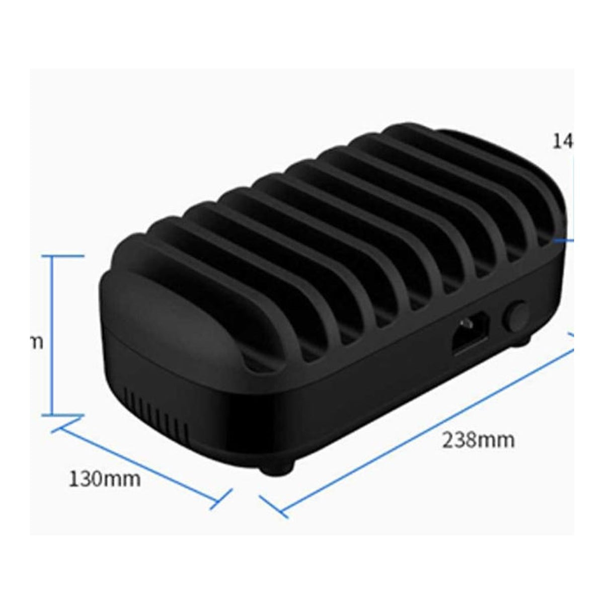 Tuff-Luv 10-Port 120W Multi-Device USB-A Charging Station Black MF3889
