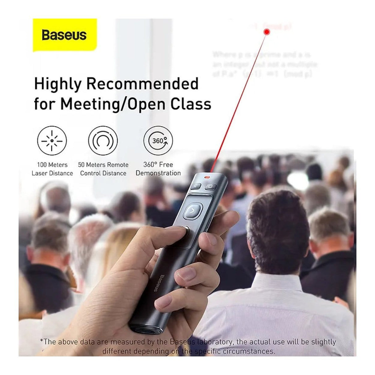 Baseus Rechargeable Wireless Laser Pointer Presenter - Red