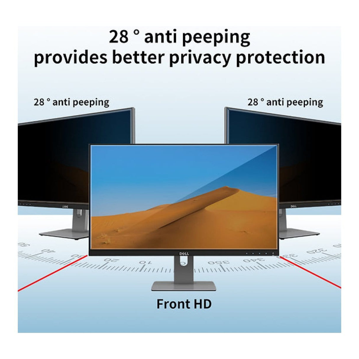 Tuff-Luv 24-inch Magnetic Privacy Screen Filter for Monitor MF3969