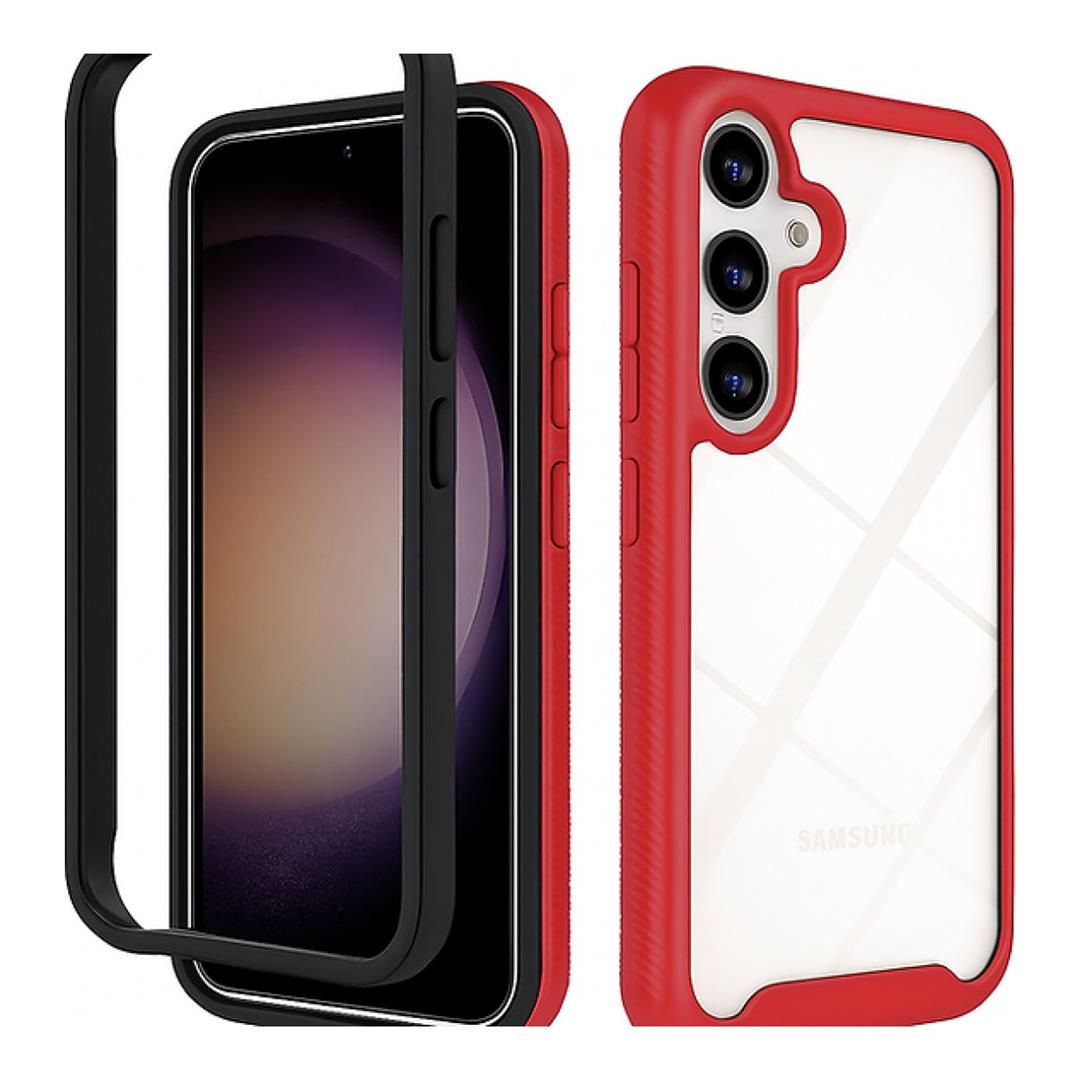 Tuff-Luv Rugged Vault Case with Built-In Screen Protector for Samsung Galaxy A56 5G Red MF4050