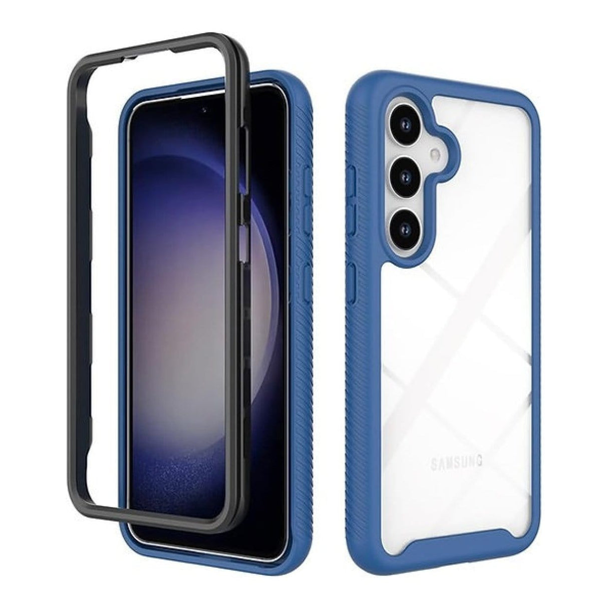 Tuff-Luv MF4053 Rugged Vault Case with Built-in Screen Protector for Samsung A56 Blue