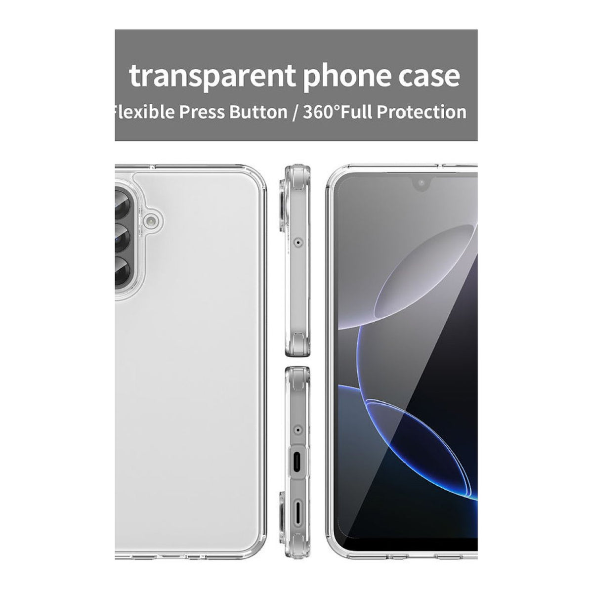 Tuff-Luv Crystal Clear Acrylic Shell Case for Samsung Galaxy A17 5G MF4147