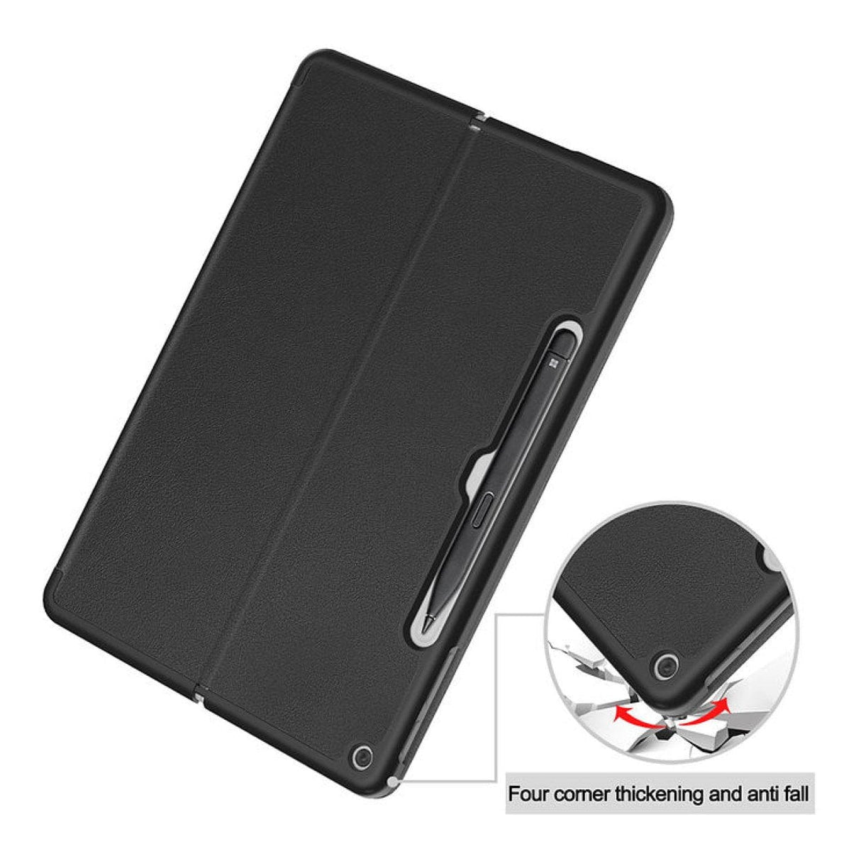 Tuff-Luv Slim Folio Case with Pen Holder for Surface Pro 12 Black MF4153