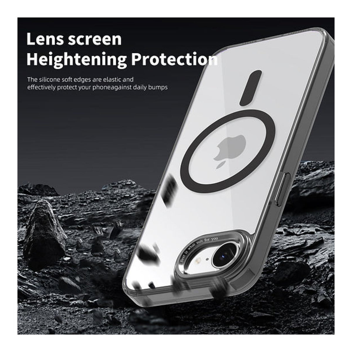 Tuff-Luv Tough Acrylic 2-Tone MagSafe Case for Apple iPhone 16e/17e Clear/Black MF4171