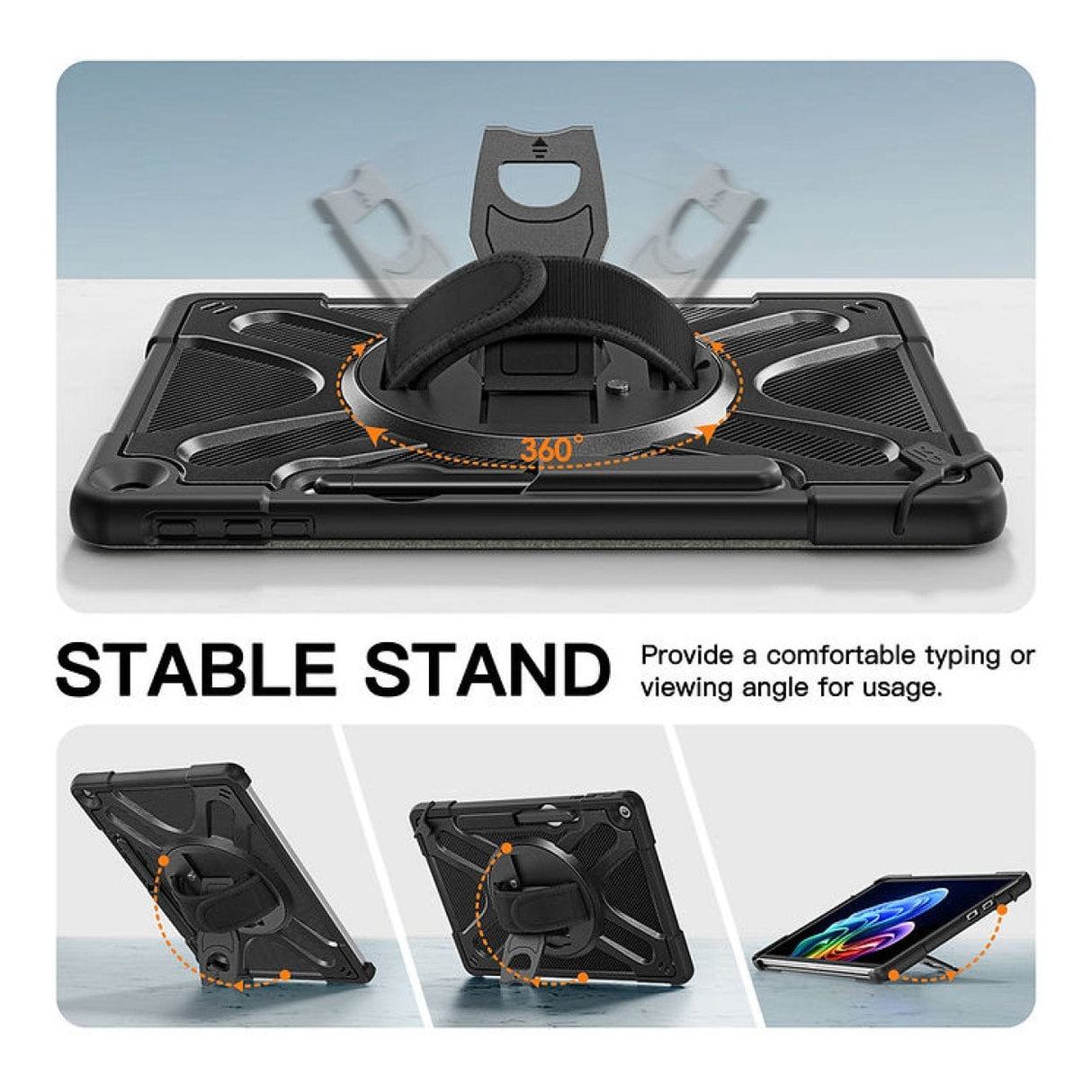 Tuff-Luv Armour Jack Rugged Case with Shoulder Strap and Stand for Microsoft Surface Pro Black MF4180