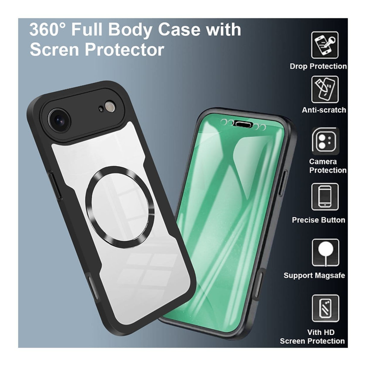 Tuff-Luv MagSafe Case with Built-in Screen Protector for iPhone 17 Air MF4195