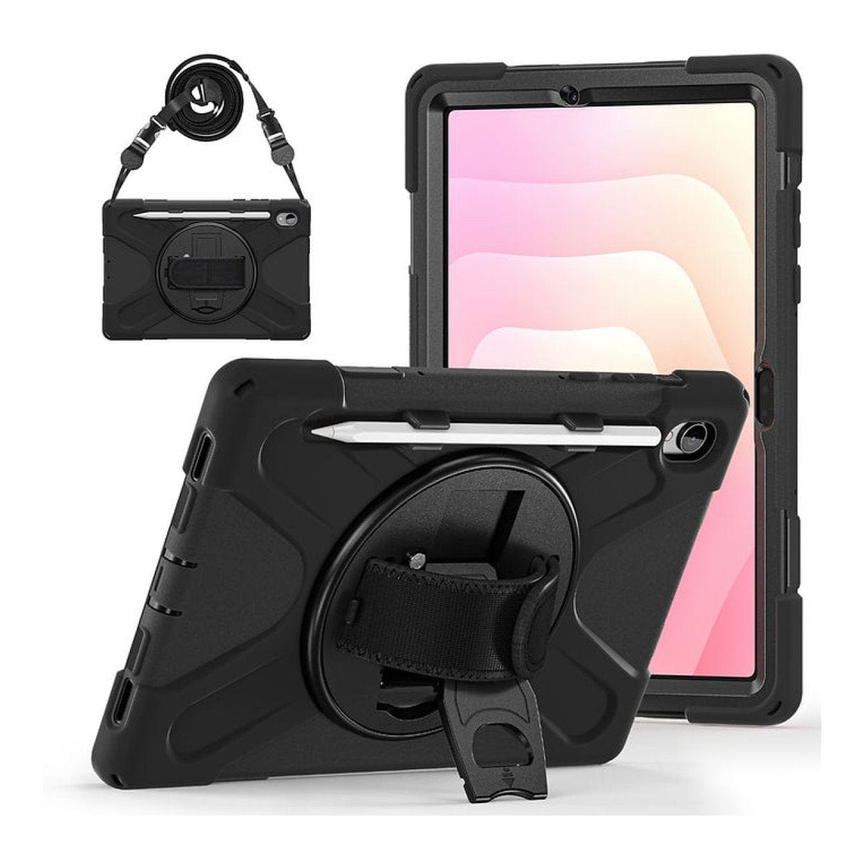 Tuff-Luv Armour Jack Rugged Case with Shoulder Strap for Galaxy Tab S11 X730/X736 Black MF4205