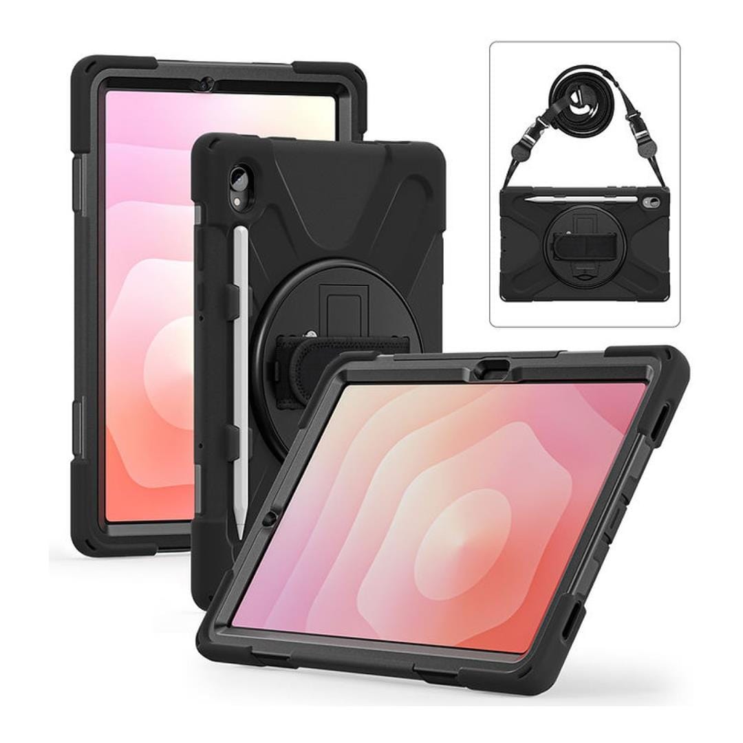 Tuff-Luv Armour Jack Rugged Case with Shoulder Strap for Galaxy Tab S11 X730/X736 Black MF4205
