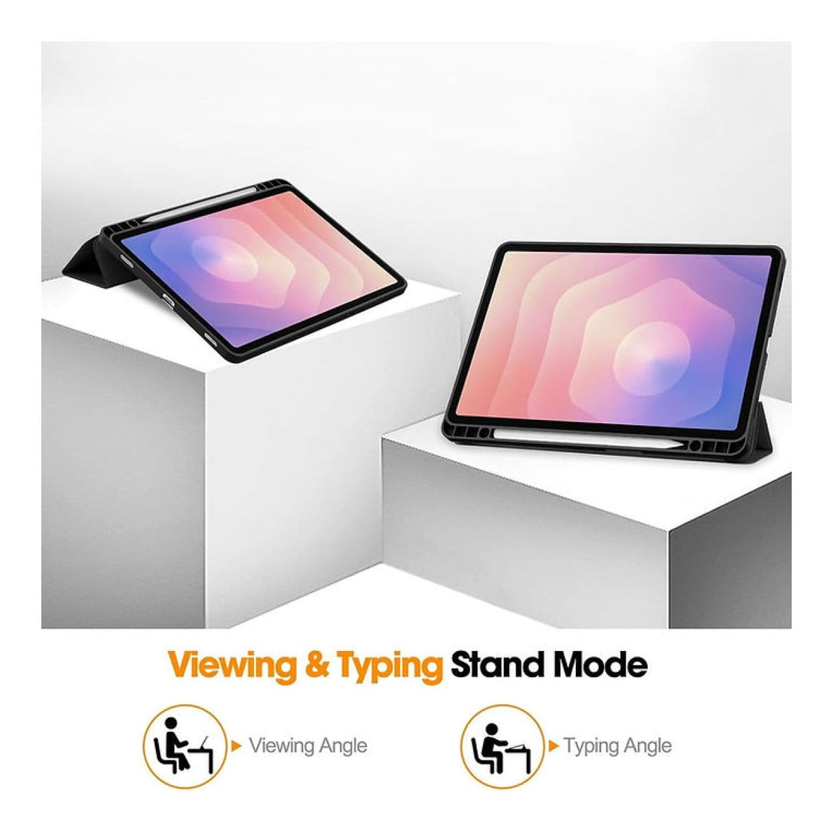 Tuff-Luv Essentials Folio Case with Pen Slot For Galaxy Tab S11 X730/ X736 Black MF4208