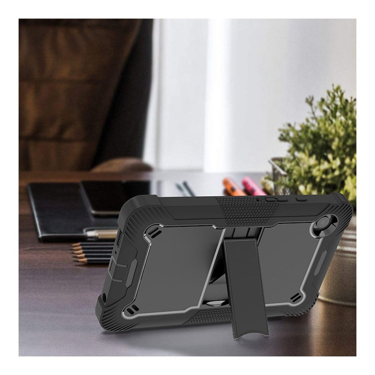 Tuff-Luv Rugged Case with Stand For Galaxy Tab A11 SM-X133/X135 Black MF4216