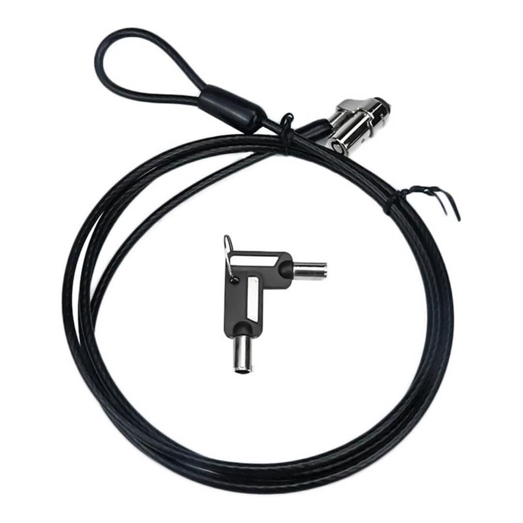 Tuff-Luv 1.8m Premium T-Bar Steel Wire Security Anti-Theft Cable Notebook Lock with Key MF4241