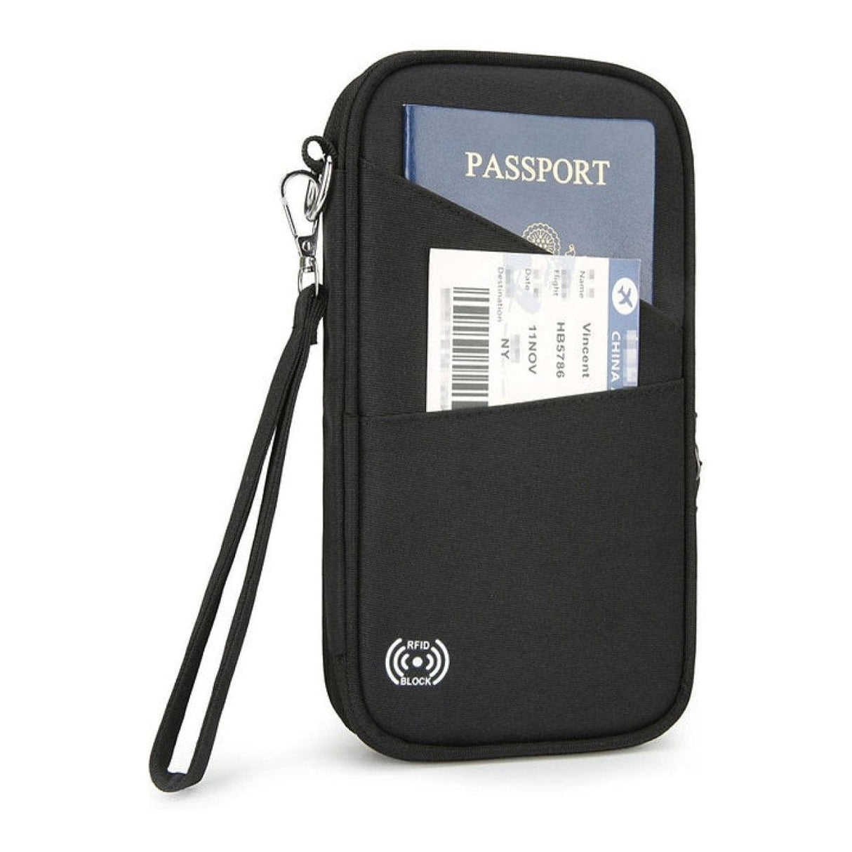 Tuff-Luv RFID Passport & Document Travel Bag Black MF4285
