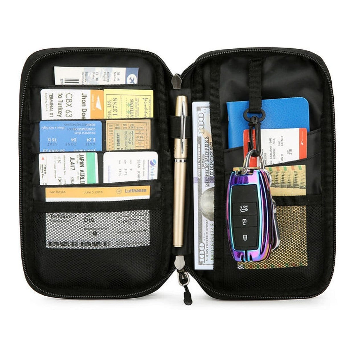 Tuff-Luv RFID Passport & Document Travel Bag Black MF4285