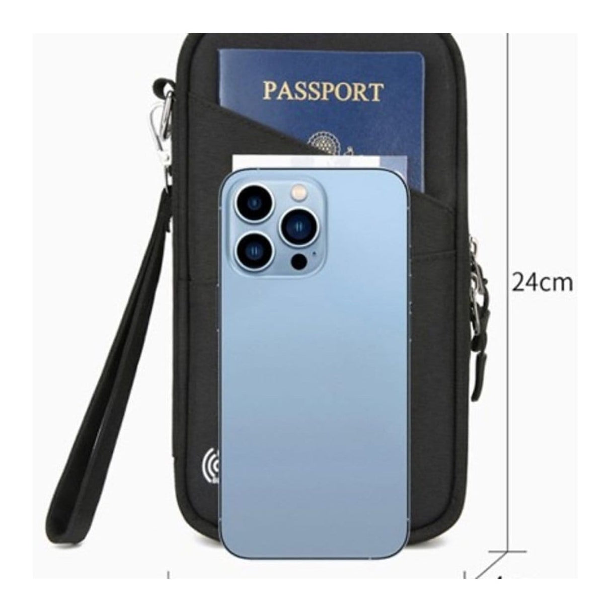 Tuff-Luv RFID Passport & Document Travel Bag Black MF4285
