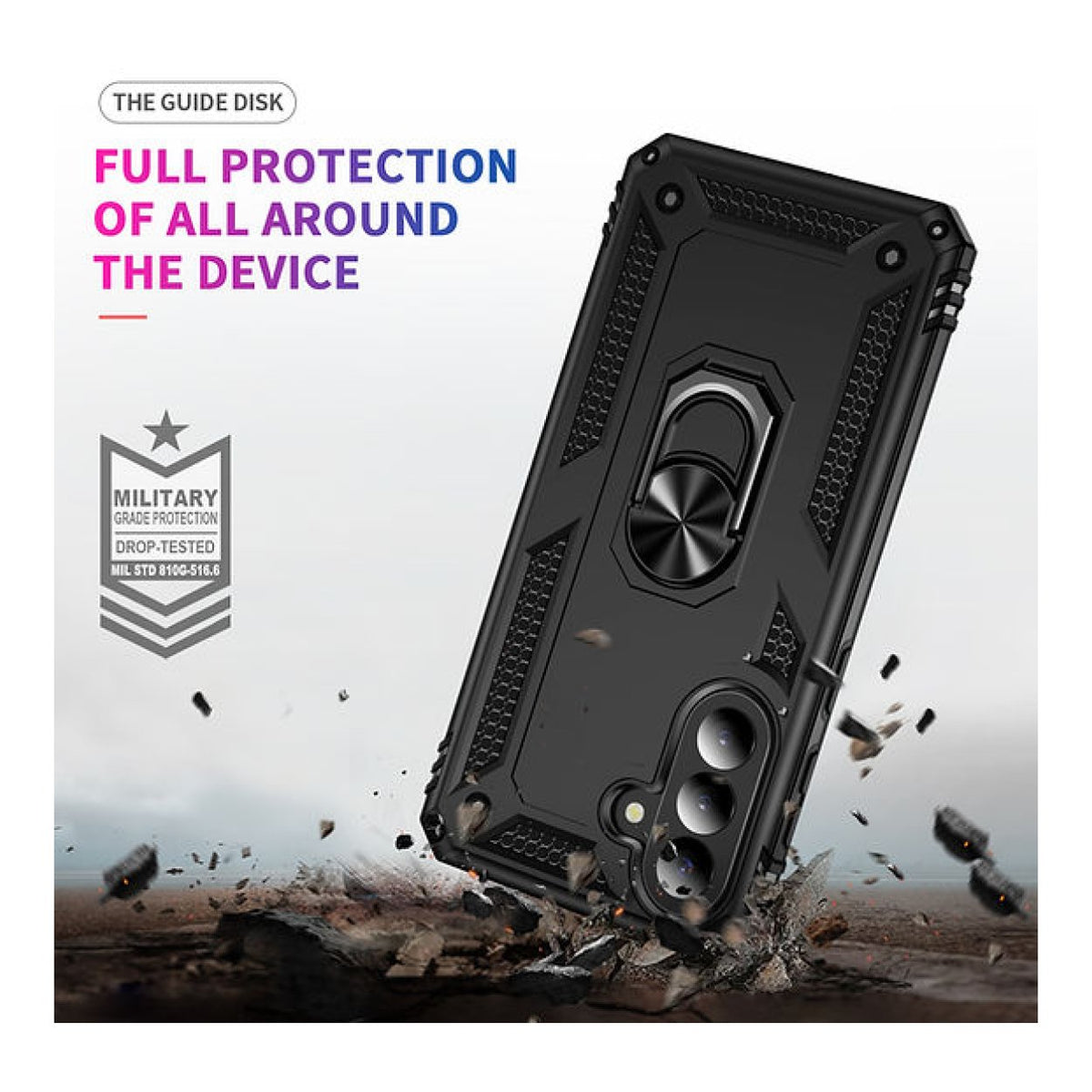 Tuff-Luv Rugged Case with Stand for Samsung Galaxy A57 5G Black MF4398