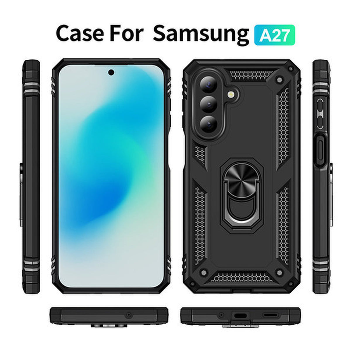 Tuff-Luv Rugged Kickstand Shockproof Protective Case for Samsung Galaxy A27 MF4532