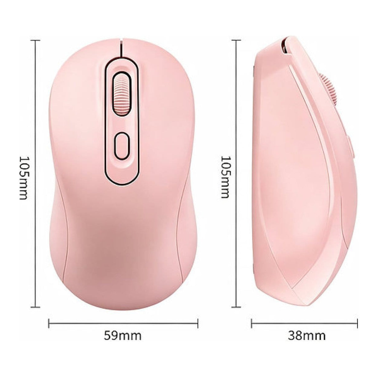 Tuff-Luv USB-C Rechargeable Bluetooth Mouse Pink MF4544