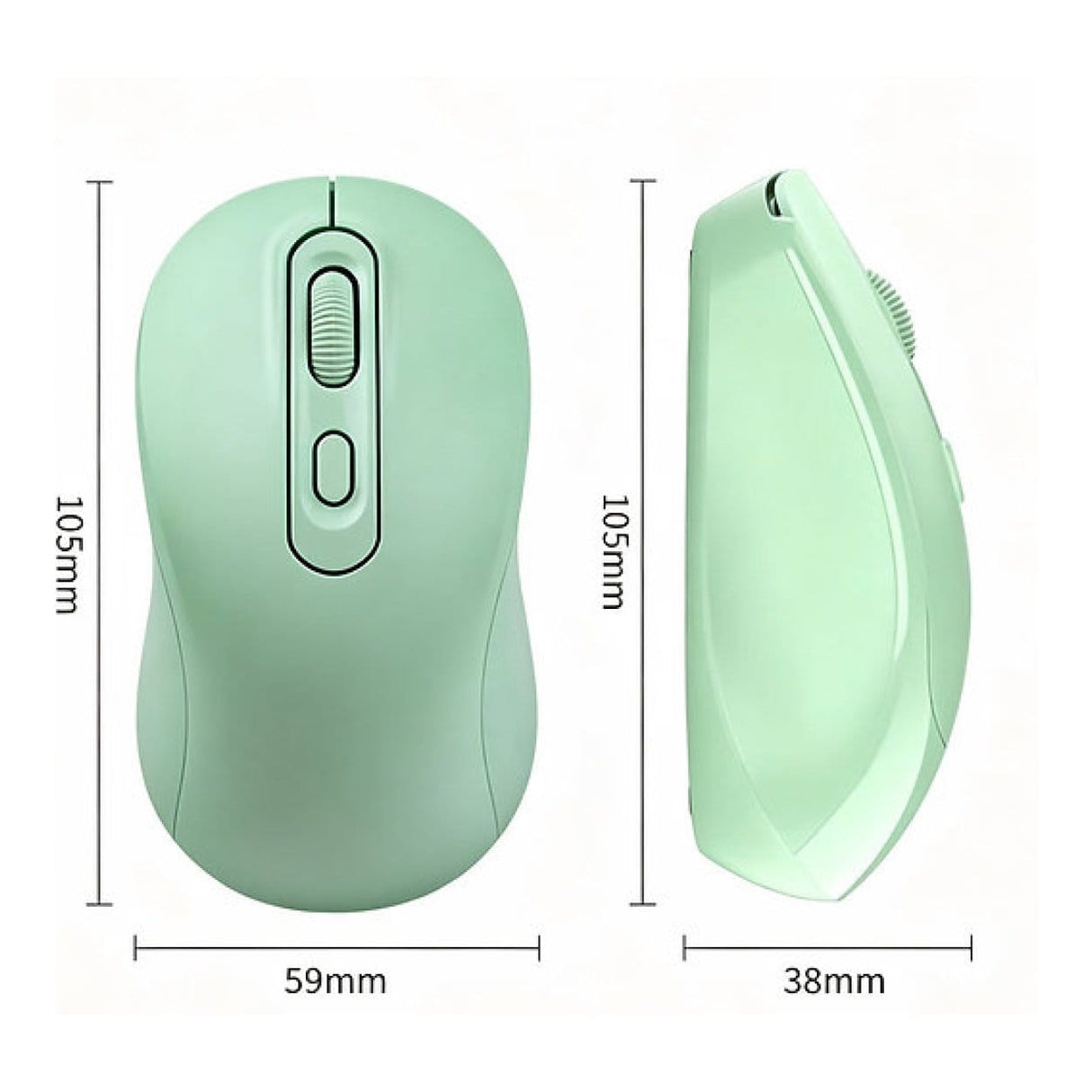 Tuff-Luv USB-C Rechargeable Bluetooth Mouse Lime Green MF4545
