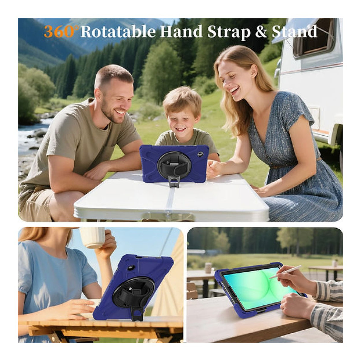 Tuff-Luv Armour Jack Rugged Case for Samsung Galaxy Tab A11 8.7-inch Navy Blue MF4581