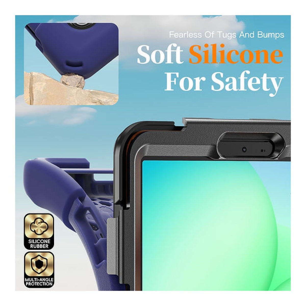 Tuff-Luv Armour Jack Rugged Case for Samsung Galaxy Tab A11 8.7-inch Navy Blue MF4581