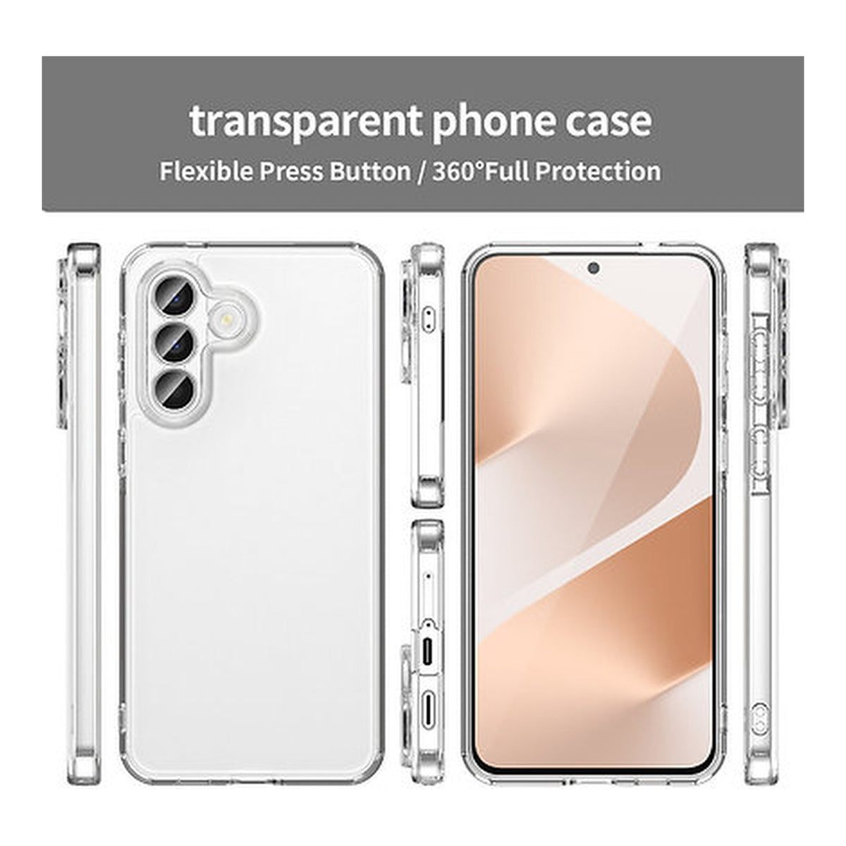 Tuff-Luv EdgeGuard Bumper Case for Samsung Galaxy A57 Clear MF4593