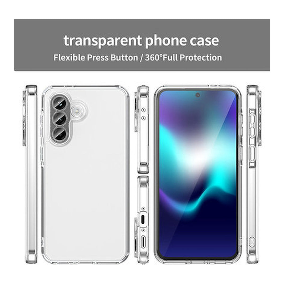 Tuff-Luv EdgeGuard Bumper Case for Samsung Galaxy A37 Clear MF4596