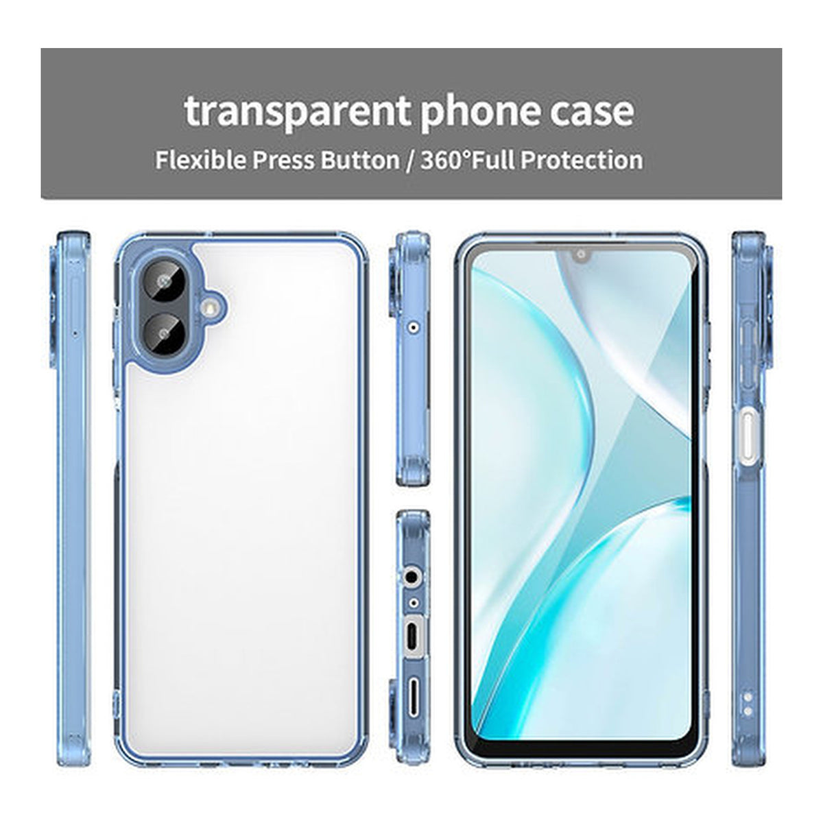 Tuff-Luv EdgeGuard Bumper Case for Samsung Galaxy A07 Blue MF4601