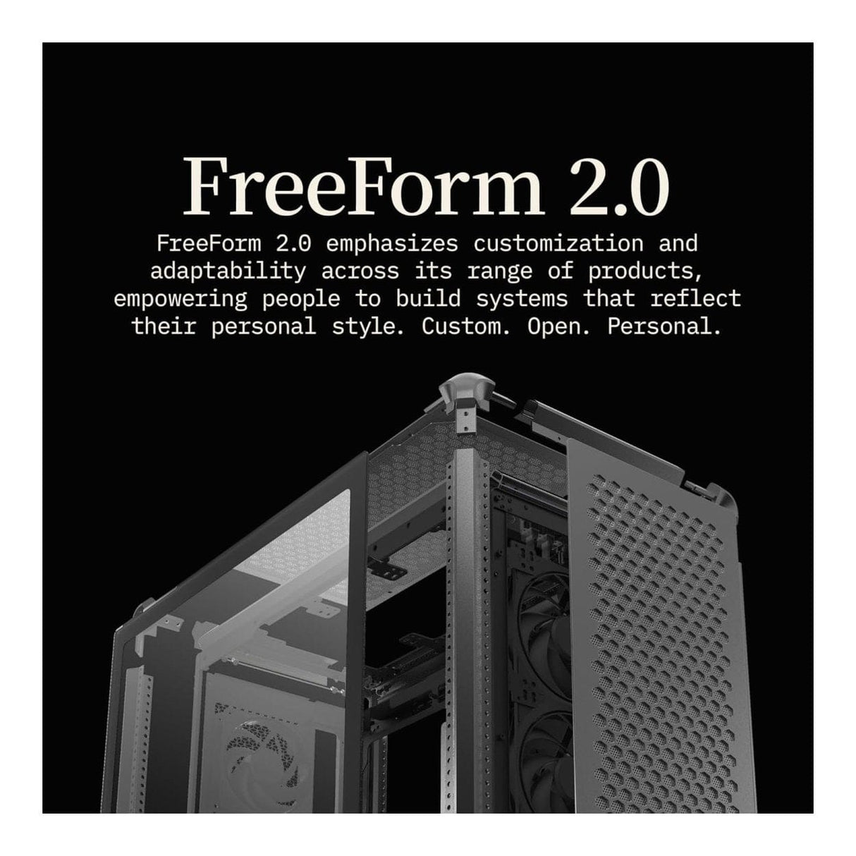 Cooler Master MasterFrame 600 Midi Tower PC Case Black MF600-KGNN-S00