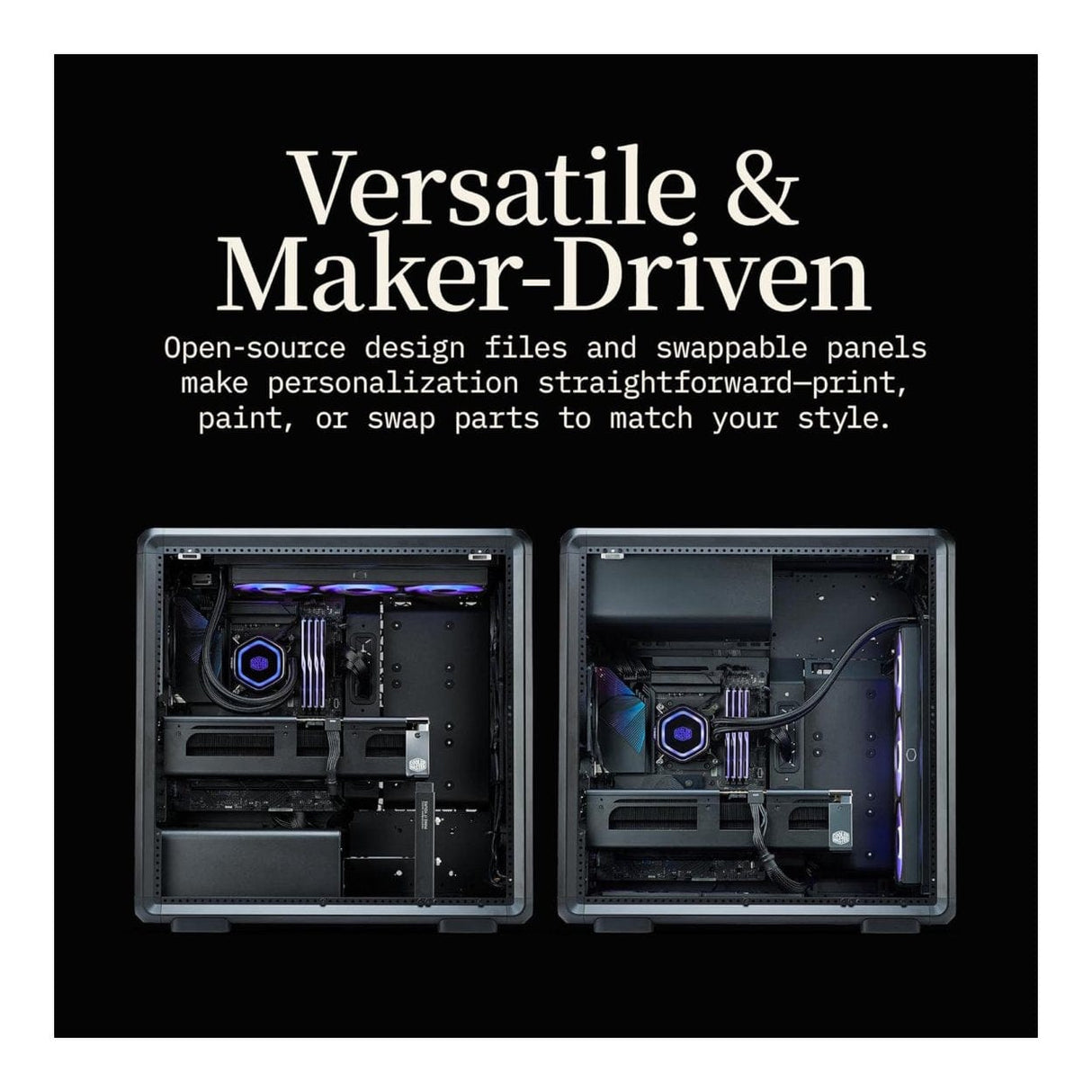 Cooler Master MasterFrame 600 Midi Tower PC Case Black MF600-KGNN-S00