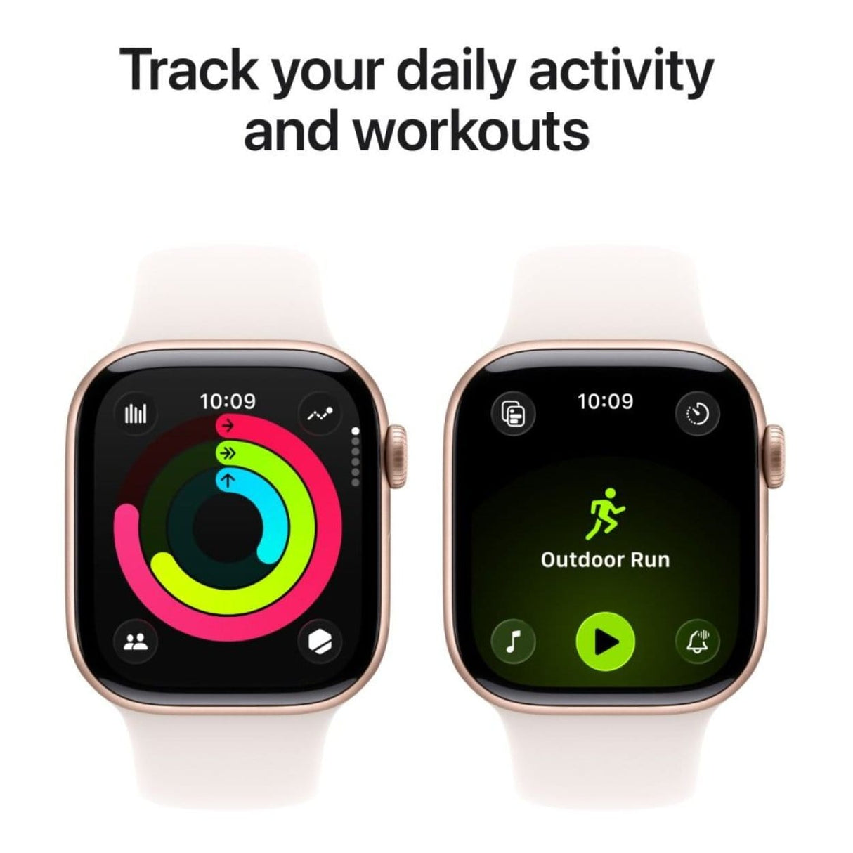 Apple Watch Series 11 GPS + Cellular 42mm Rose Gold Aluminium Case with Light Blush Sport Band S/M