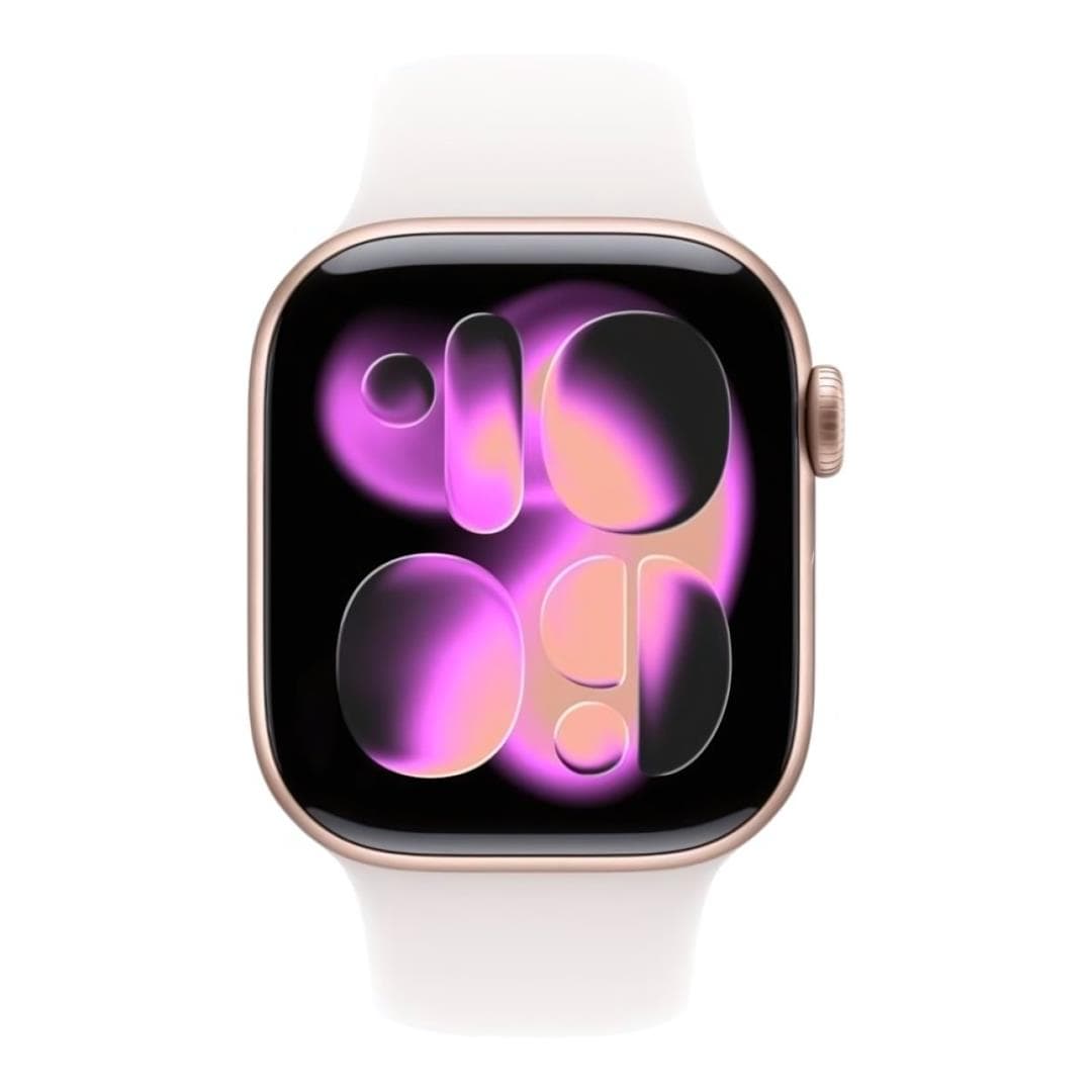 Apple Watch Series 11 GPS Cellular 42mm Rose Gold Aluminium Case with Light Blush Sport Band M/L MF8F4AF/A