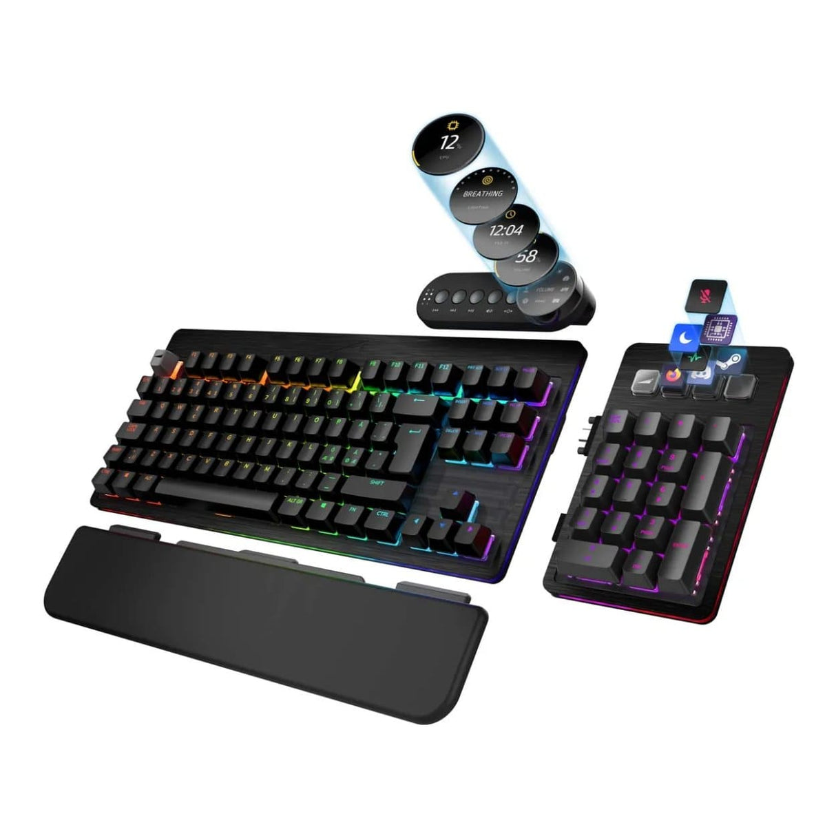 MOUNTAIN Everest Max Wired RGB Gaming Keyboard with MX Red Switches - Black