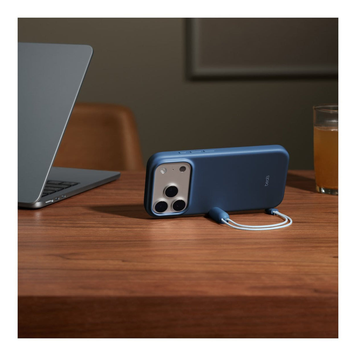 Apple Beats iPhone 17 Pro Kickstand Bedrock Blue Case with MagSafe and Camera Control MGTP4LL/A