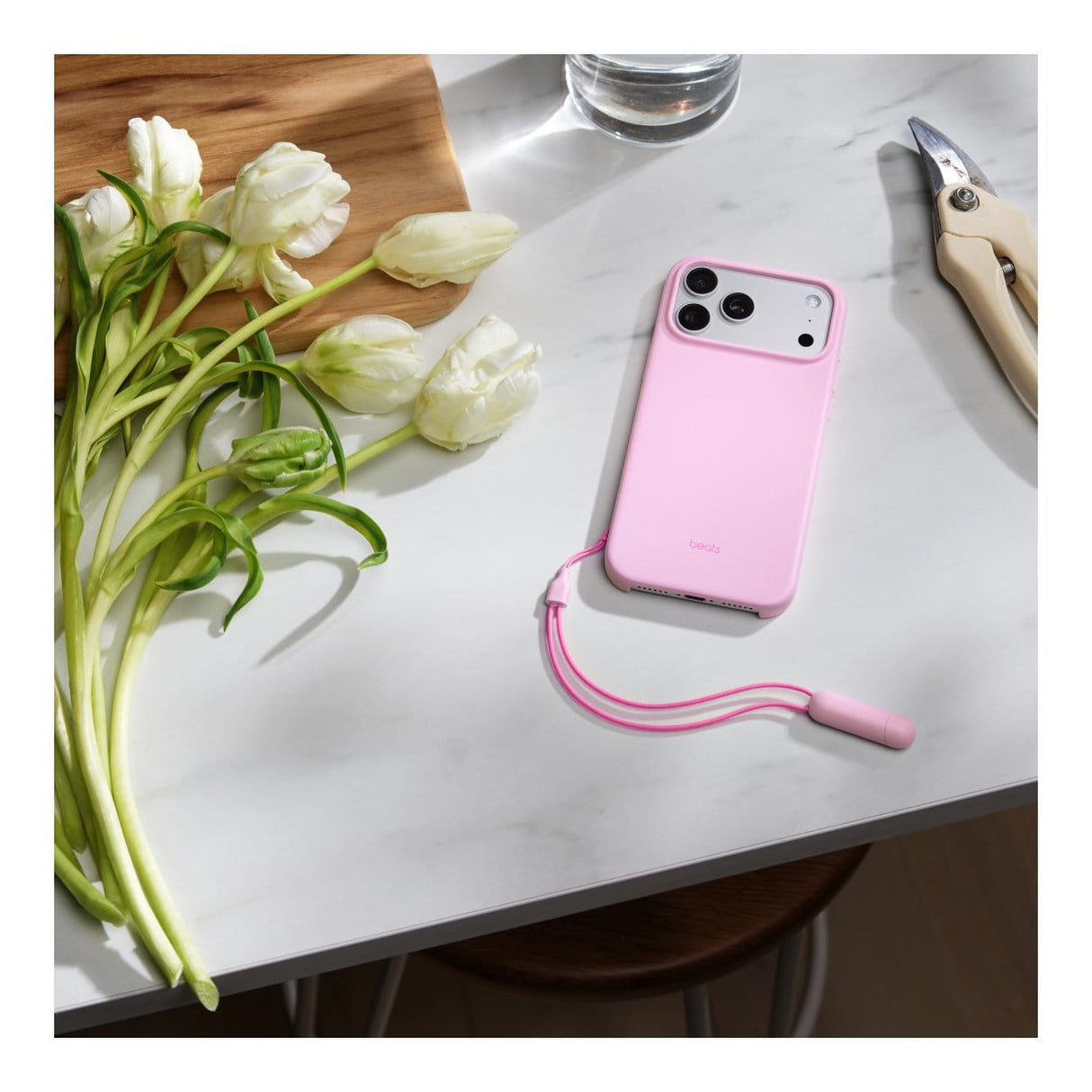 Apple Beats iPhone 17 Pro Max Protective Kickstand Phone Case with MagSafe - Pebble Pink MGYA4LL/A