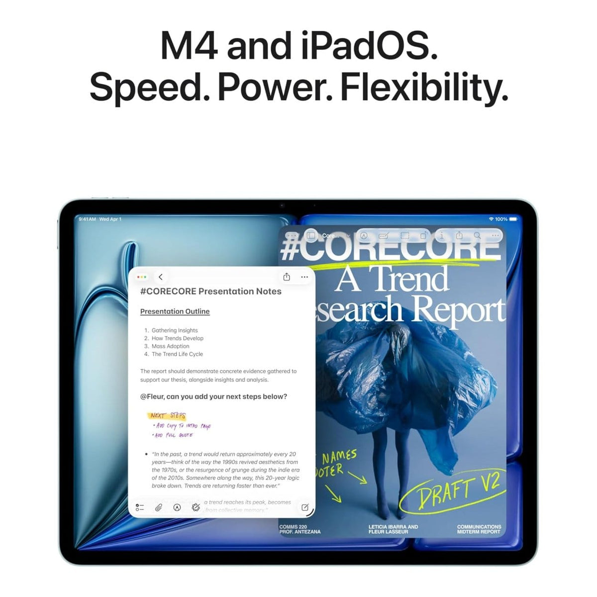 Apple iPad Air 13-inch Tablet - Apple M4 128GB ROM 12GB RAM Wi-Fi Blue MH5P4QA/A