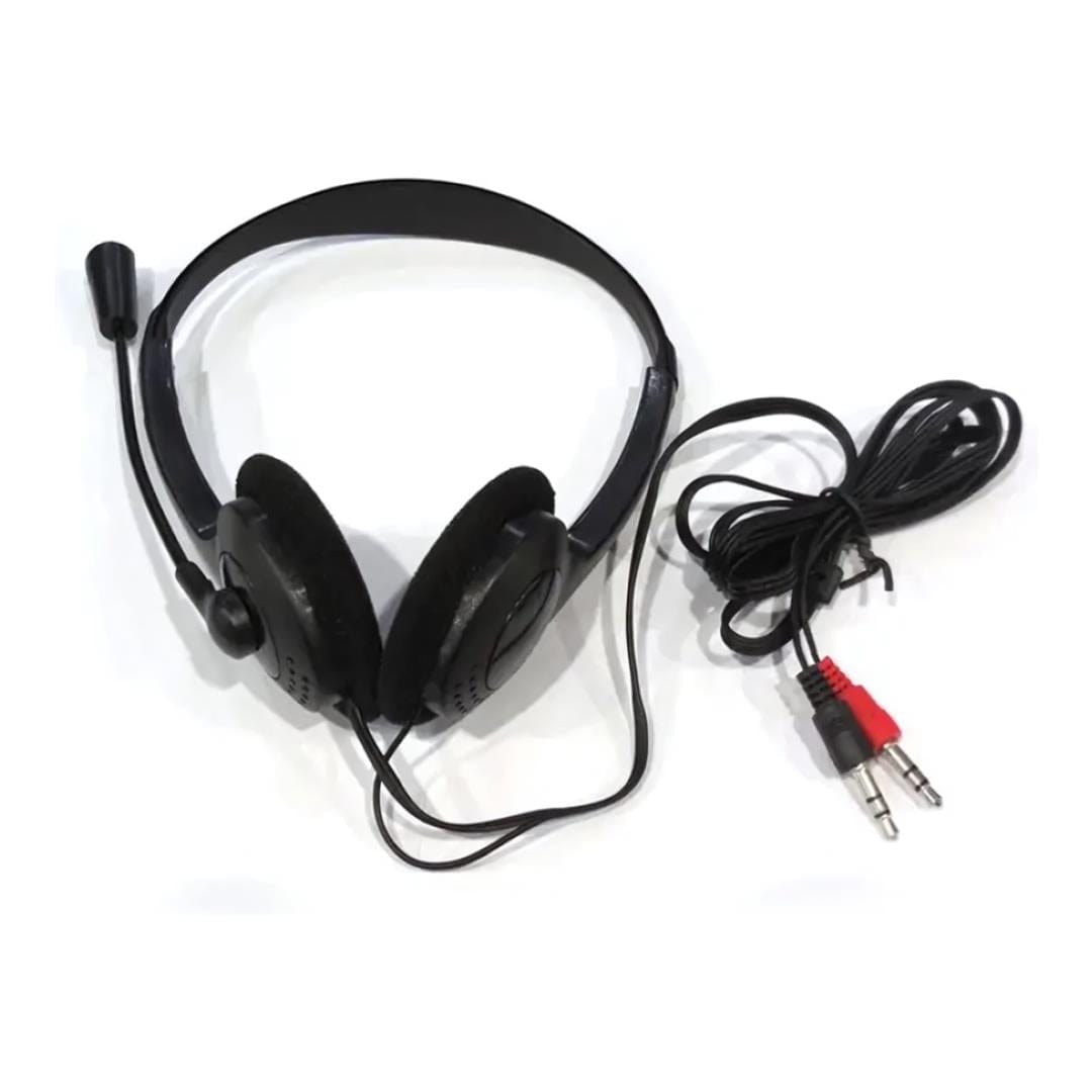 UniQue Stereo Headphone with Microphone - Black MIC003