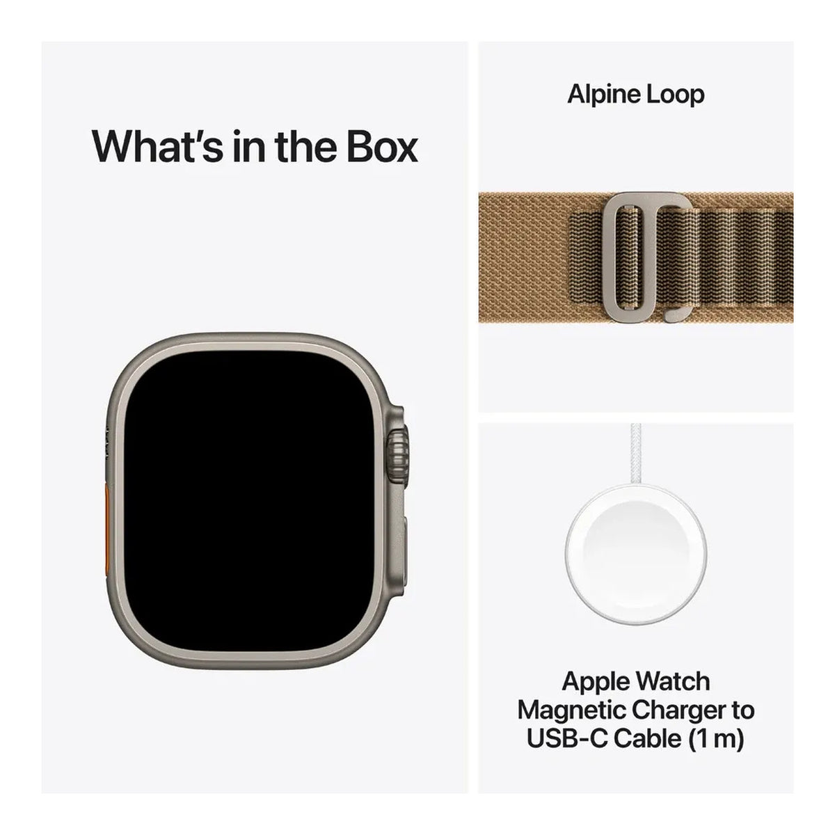 Apple Watch Ultra 4 GPS + Cellular 49mm Natural Titanium Case with Desert Alpine Loop - Large