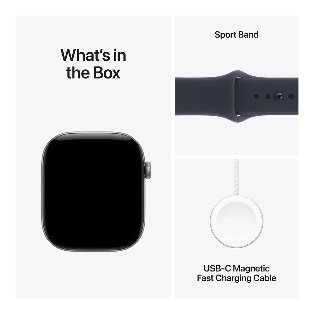 Apple Watch Series 12 GPS 42mm Space Grey Aluminium Case with Navy Blue Sport Band S/M