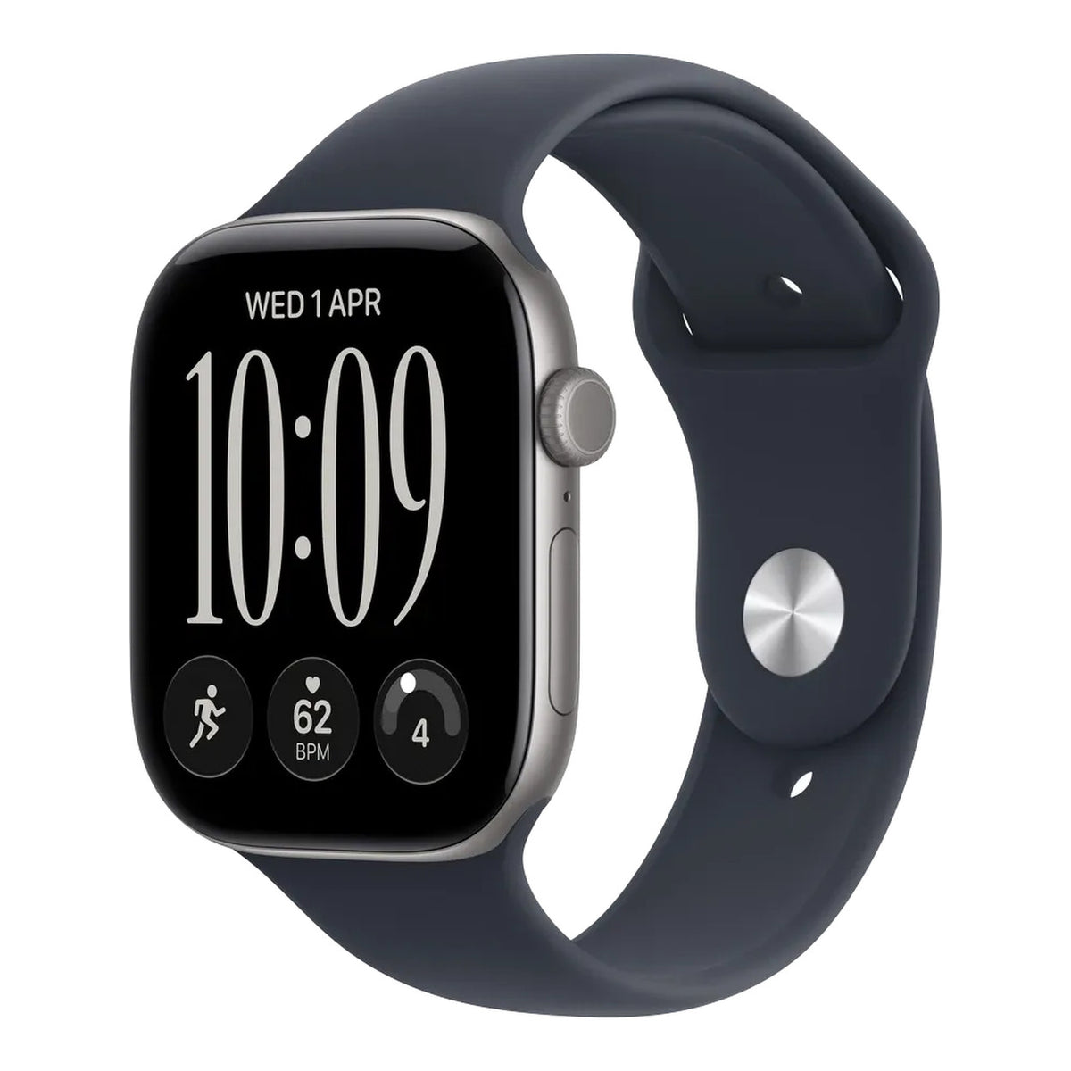 Apple Watch Series 12 GPS 42mm Space Grey Aluminium Case with Navy Blue Sport Band S/M