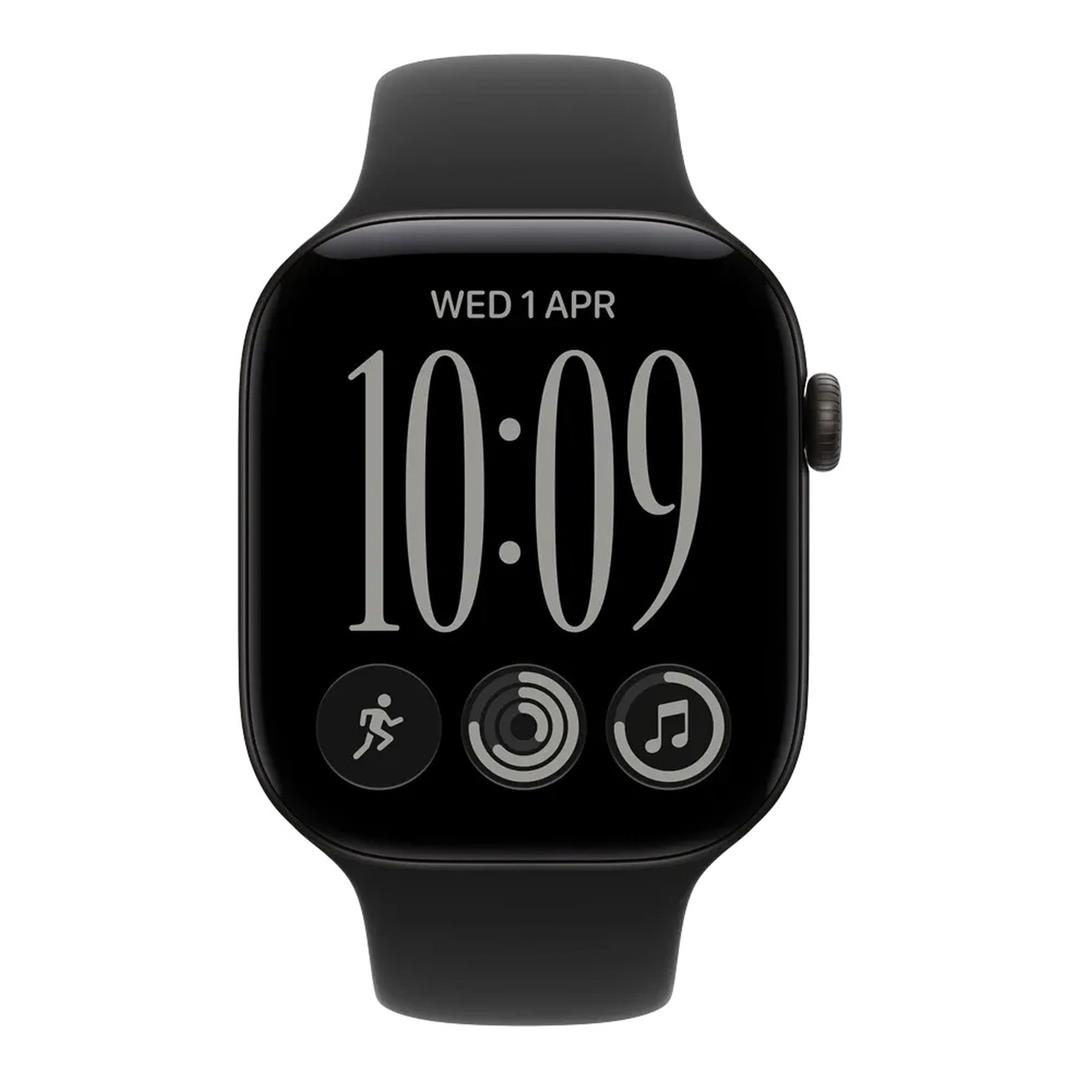Apple Watch Series 12 GPS 42mm Black Aluminium Case with Black Sport Band S/M