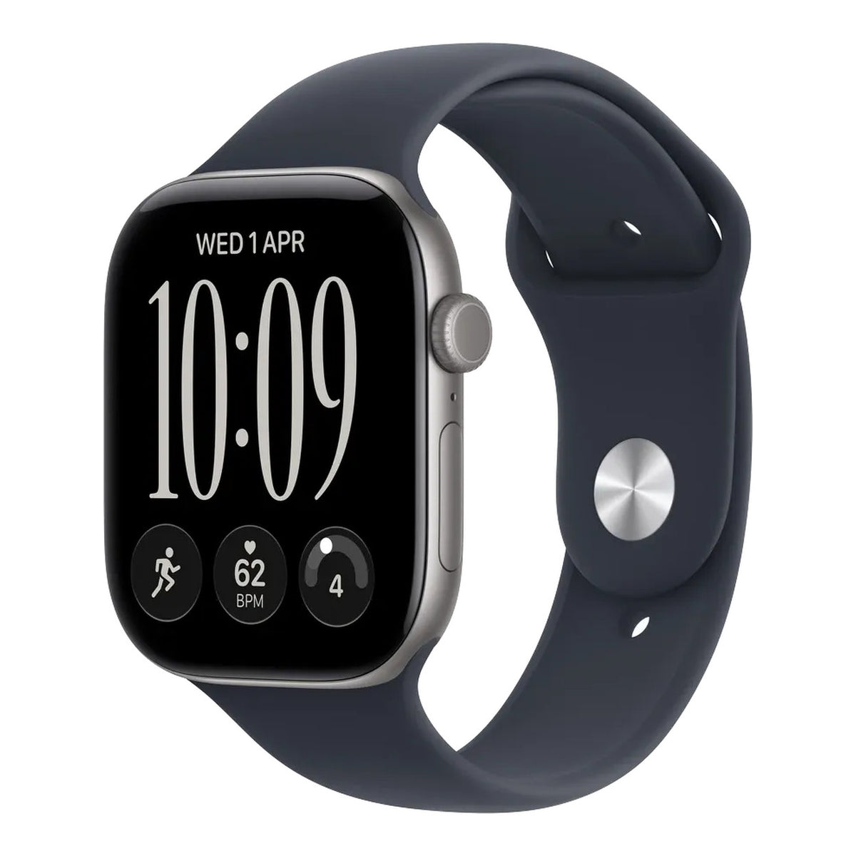 Apple Watch Series 12 GPS + Cellular 46mm Space Grey Aluminium Case with Navy Blue Sport Band M/L